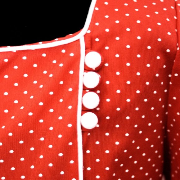 Vintage Polka Dot Dress - Picture 1 of 7